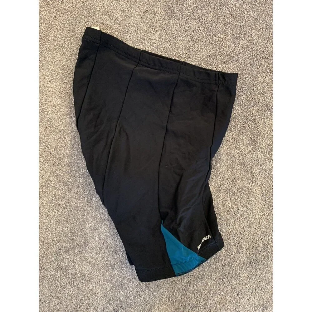 Bellwether Men's Padded Cycling Shorts Size S Black Green Road Bike Bicycle GUC
